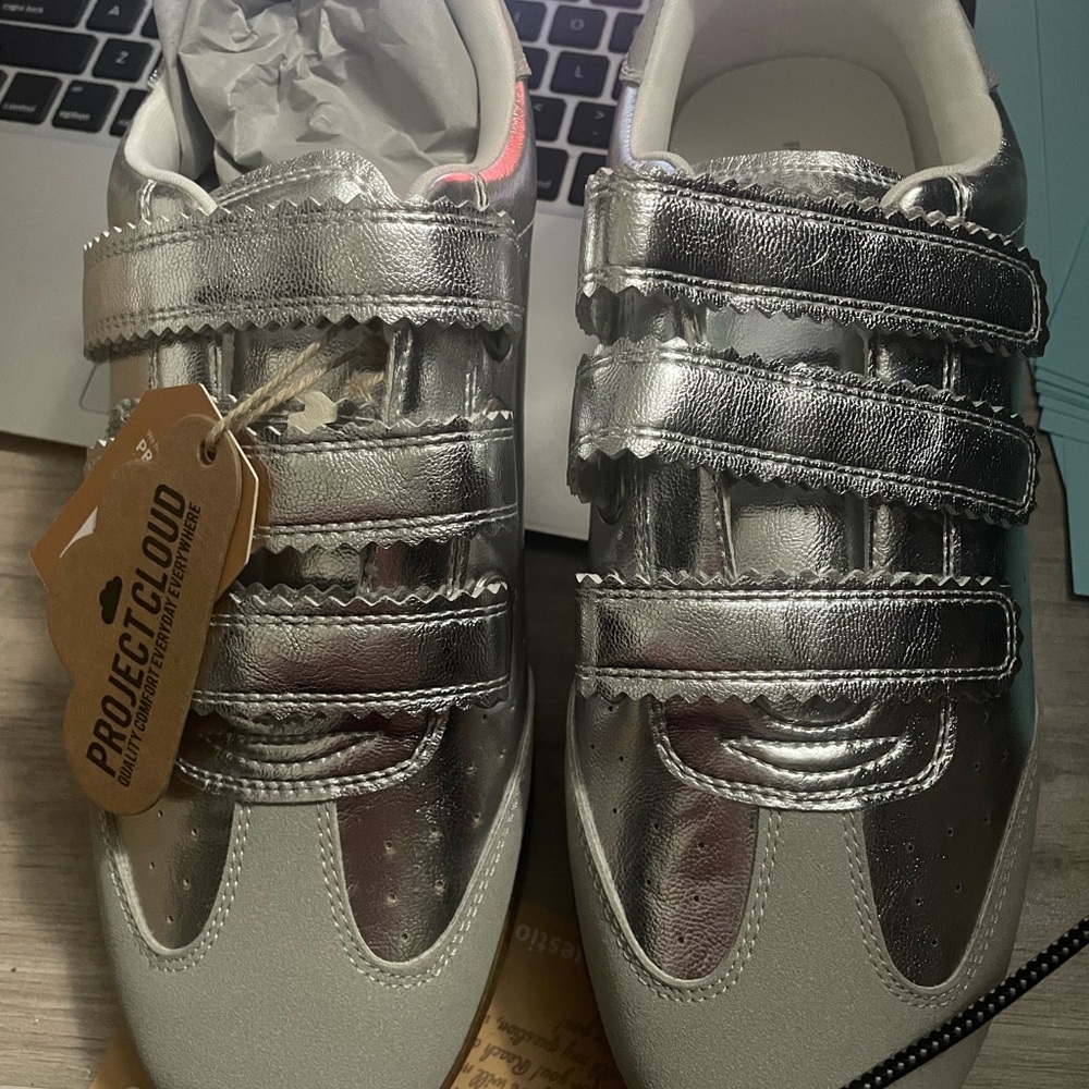 Women Silver Sneakers